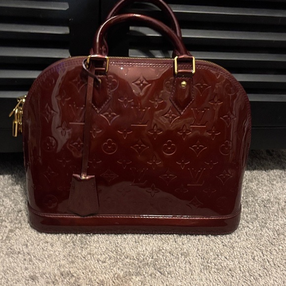 Louis Vuitton Deep Red Patent Leather Satchel - Picture 1 of 16